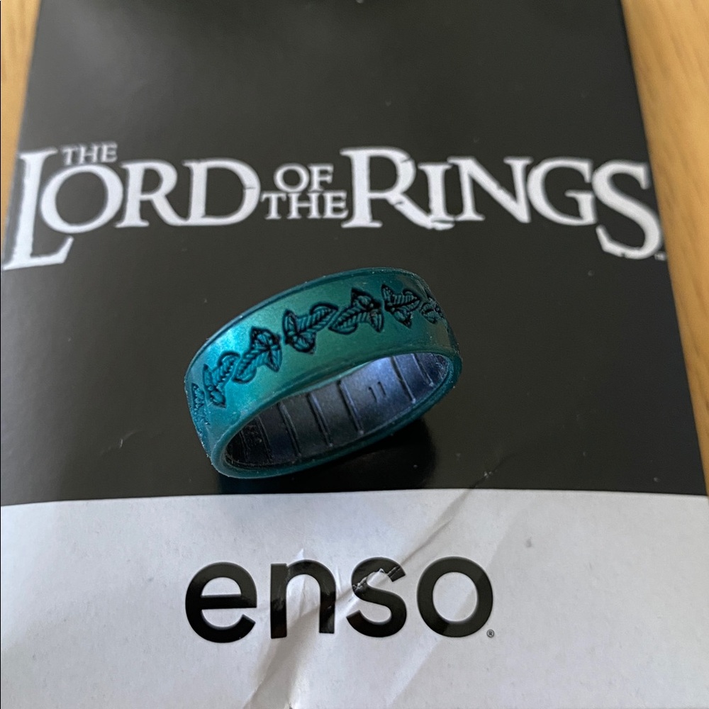 Enso Silicon Ring, Metallic Green Size 11, Men’s Flexible Wedding Band